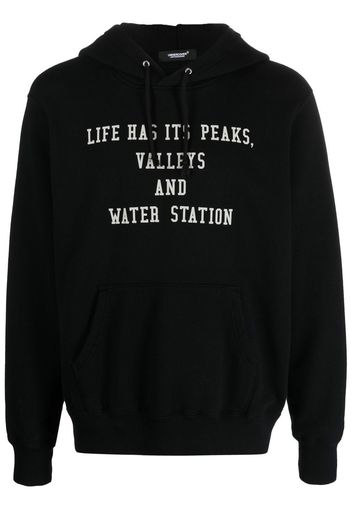 Undercover slogan-embroidered hoodie - Nero