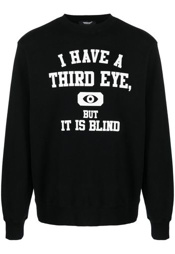 Undercover slogan-print cotton sweatshirt - Nero