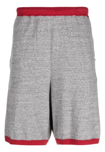 Undercover elasticated-waist cotton track shorts - Grigio