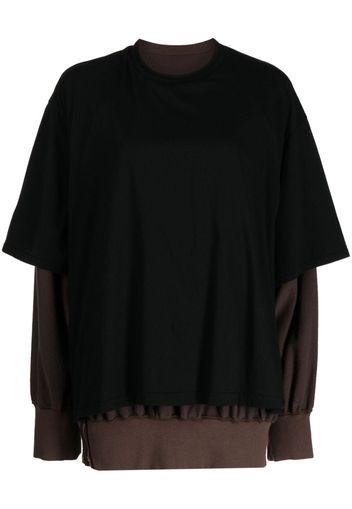 Undercover layered cotton sweatshirt - Nero