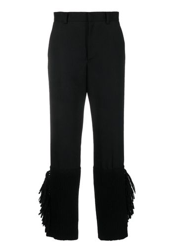 Undercover frayed-trim cropped trousers - Nero