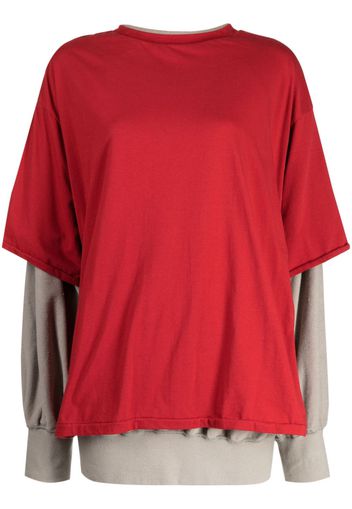 Undercover layered cotton sweatshirt - Rosso