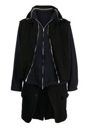 UNDERCOVER Cappotto con zip - Nero