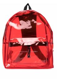 UNDERCOVER logo print transparent backpack - Rosso