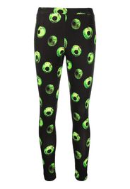 UNDERCOVER apple-print cotton leggings - Nero