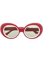 Undercover Occhiali da sole Effector oversize - Rosso