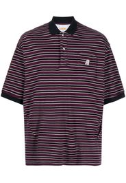 Undercover stripe-print cotton polo shirt - Viola