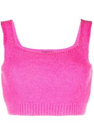 Undercover knitted fleece crop top - Rosa