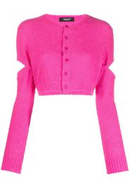 Undercover cut-out detail cropped cardigan - Rosa