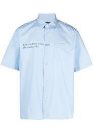 Undercover Madness slogan-print shirt - Blu