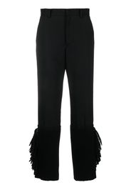 Undercover frayed-trim cropped trousers - Nero