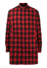 Undercoverism check-print cotton shirt - Rosso