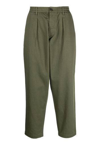 Universal Works elasticated-waistband tapered trousers - Verde