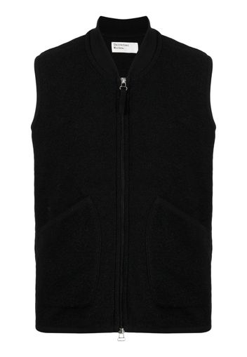 Universal Works wool-blend zip-up gilet - Nero