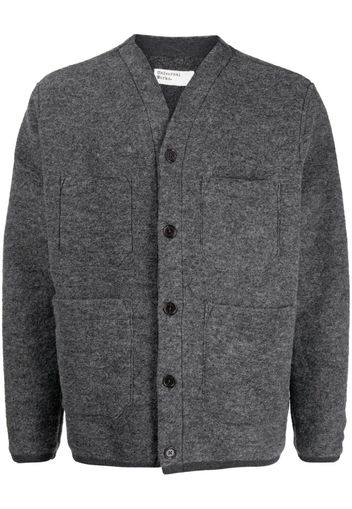 Universal Works V-neck four-pocket cardigan - Grigio