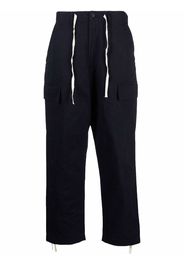 Universal Works drawstring straight-leg trousers - Blu