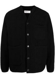 Universal Works V-neck knitted jacket - Nero