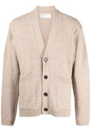 Universal Works V-neck knitted cardigan - Marrone