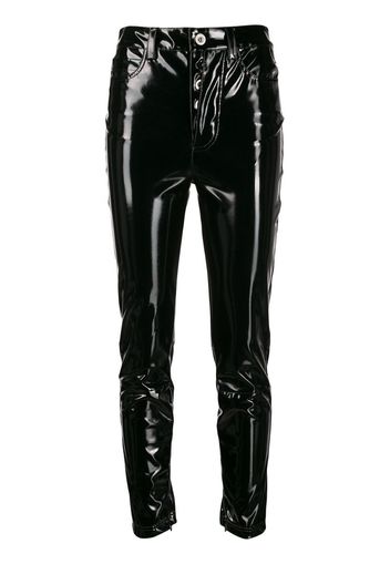 shiny-effect skinny trousers