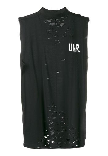 distressed effect tank top