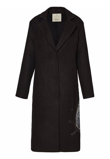 Unreal Fur Cappotto Munga con ricamo - Nero