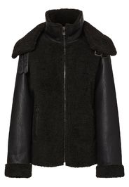 Unreal Fur Bomber con inserti in shearling - Nero