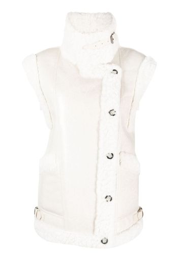 Urbancode reversible faux-leather shearling gilet - Bianco