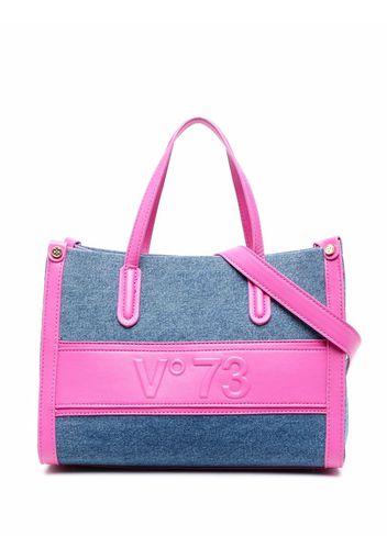 V°73 Sorrento logo-tape tote bag - Blu