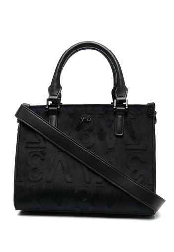 V°73 logo top-handle tote - Nero