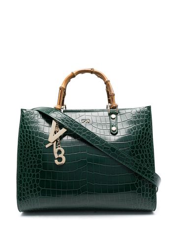 V°73 logo top-handle tote - Verde