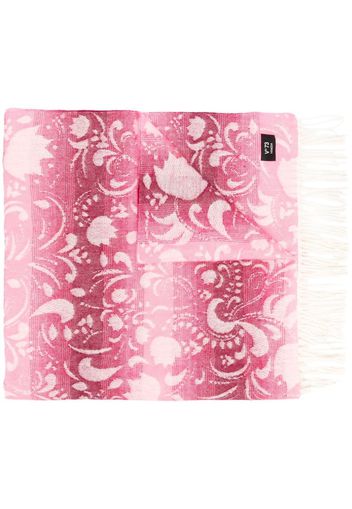 V°73 floral fringed scarf - Rosa