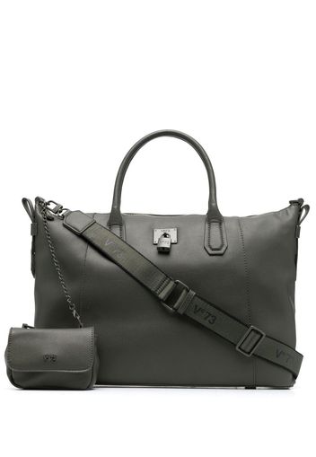 V°73 logo top-handle tote - Verde