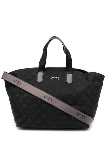 V°73 quilted tote bag - Nero