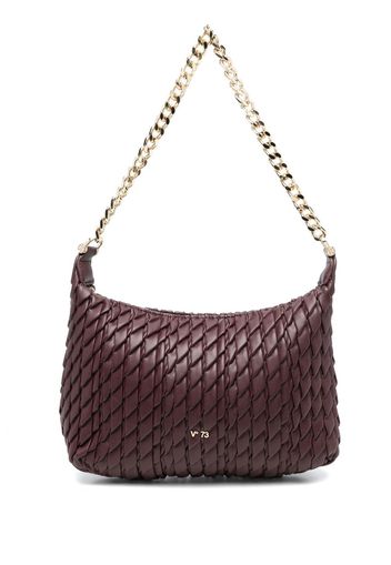 V°73 chain-link quilted shoulder bag - Rosso