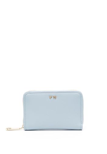 V°73 zipped logo-plaque purse - Blu