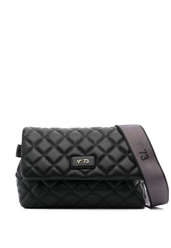 V°73 quilted foldover-top shoulder bag - Nero