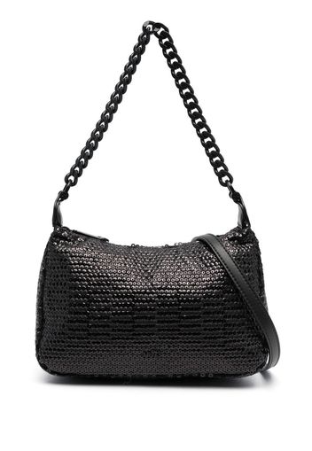 V°73 Plisitea sequin-embellished shoulder bag - Nero