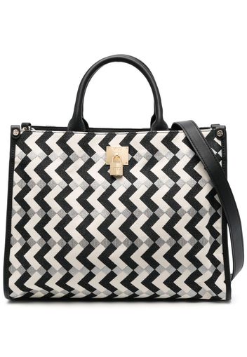 V°73 chevron-pattern tote bag - Nero