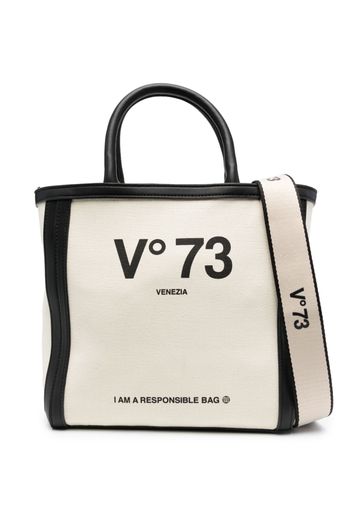 V°73 small Mercurio tote bag - Bianco