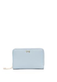 V°73 zipped logo-plaque purse - Blu