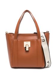 V°73 padlock-detail faux-leather tote bag - Marrone