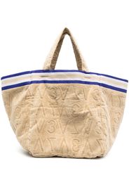 V°73 logo-embroidery towelled tote bag - Toni neutri