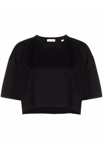 Vaara round neck cropped T-shirt - Nero