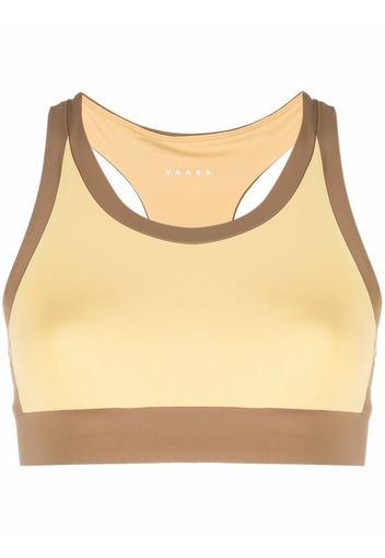 Vaara contrast-panel sports bra - Giallo