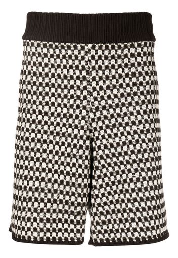 Vaara check knit shorts - Marrone