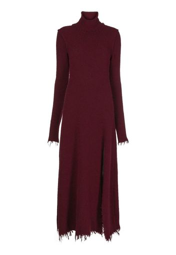 Vaara high-neck merino-wool dress - Rosso