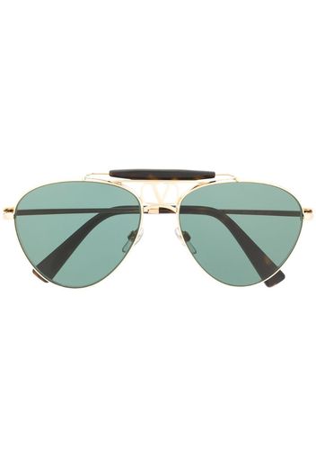 aviator-frame logo sunglasses