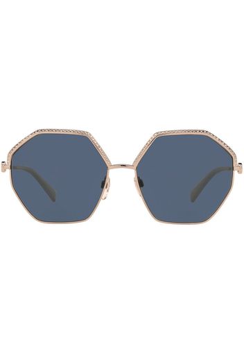 Valentino Eyewear VLogo Signature hexagonal-frame sunglasses - Blu