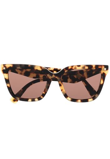 Valentino Eyewear VLTN logo print cat-eye sunglasses - Marrone