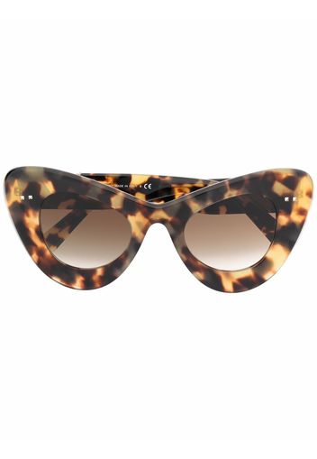 Valentino Eyewear Occhiali da sole cat-eye VLOGO - Marrone